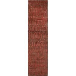 Contemporary Julie Cohn Hand knotted Multicolored Vilas Abstract Design Wool Rug (2 6 X 10)
