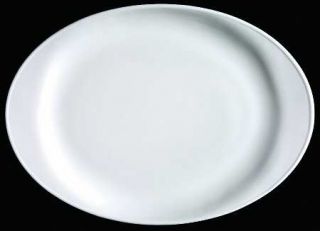 Corning White Coupe 12 Oval Serving Platter, Fine China Dinnerware   Centura, A