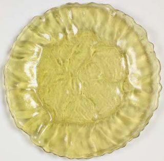 Morgantown Crinkle Glass Topaz 7 Salad Plate   Stem #1962, Topaz