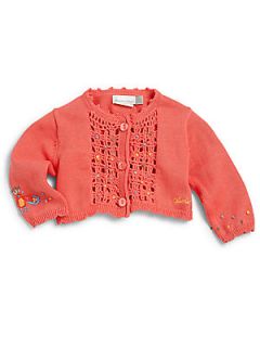 Catimini Infants Embroidered Cardigan   Dark Coral