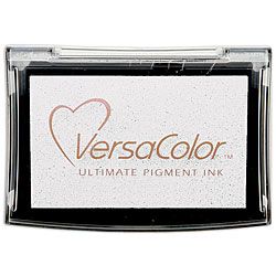 Versacolor White Ink Pad (WhiteAcid freeNon toxicFade resistantSuperior pigment inkUnique hinged lidDimensions 1.87 inch x 3 inch pigment inkpadConforms to ASTM D 4236Imported )