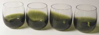 Dansk Glasscapes Lime Green 10oz Flat Tumbler (Set of 4)   Lime Green/Clear Bowl