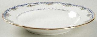Mikasa Montpellier Large Rim Soup Bowl, Fine China Dinnerware   Blue Band,Small