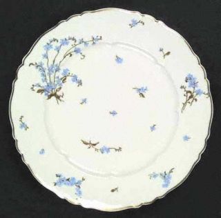 Haviland Montmery (Forget Me Nots) Dinner Plate, Fine China Dinnerware   H&Co,Bl