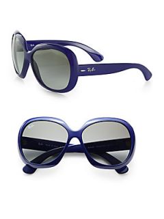 Ray Ban Vintage Oversized Round Jackie Ohh Sunglasses   Blue
