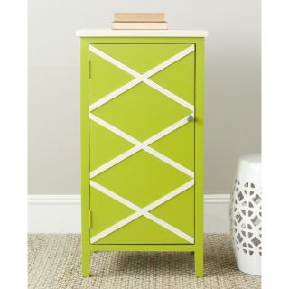 Safavieh Cary Lime Green/ White Small Cabinet (Lime green and whiteMaterials Poplar woodDimensions 36.2 inches high x 18 inches wide x 14.9 inches deepThis product will ship to you in 1 box.Furniture arrives fully assembled )