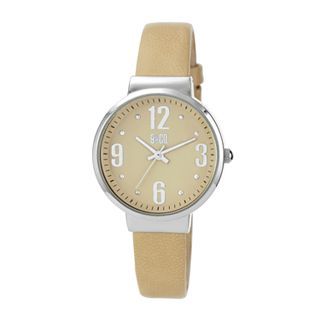 Nine & Co 9 & Co. Womens Round Dial with Tan Smooth Strap Watch