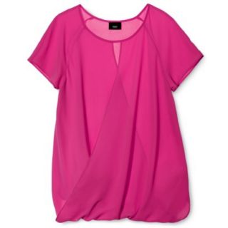 Mossimo Womens Overlay Top   Vivid Pink L