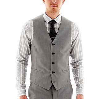 JF J.Ferrar JF J. Ferrar Slim Fit Suit Vest, Gray, Mens