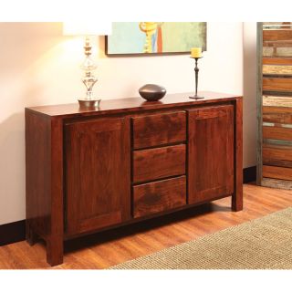 Lawton 3drw 2dr Buffet (Dark CedarMaterials WoodFinish Dark CedarDrawers ThreeDoors TwoDimensions 36 inches high x 64 inches wide x 16 deepDrawers 6 inches high x 15.5 inches wide x 11 inches deepCabinet Door opening  12 inches high x 16.5 inches w