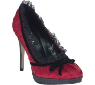 Womens Pleaser Bliss 38   Red Black Satin Casual Shoes