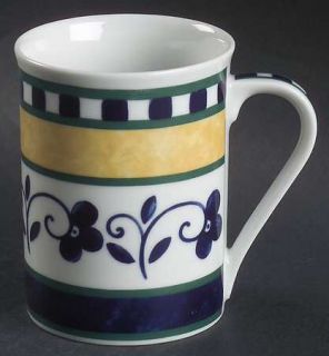 Mikasa Firenze (Porcelain) Mug, Fine China Dinnerware   Fine China,Blue Flowers,