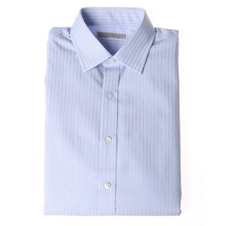Michael Kors Mens Blue Jay Striped Long Sleeve Dress Shirt (size 16 34 35)