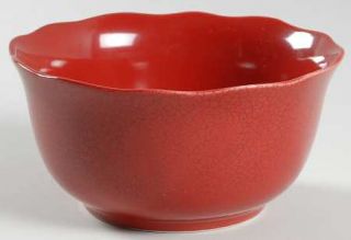 222 Fifth (PTS) Alba Crackle Red Soup/Cereal Bowl, Fine China Dinnerware   All R