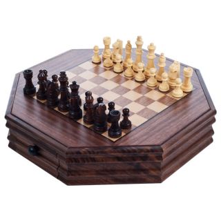 Trademark Games 13 inch Octagonal Chess And Checkers Set