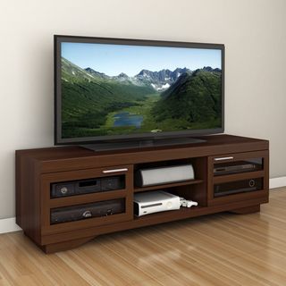 Sonax Granville Warm Cinnamon Wood Veneer 66 inch Tv Bench