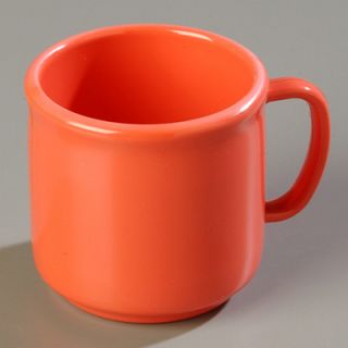 Carlisle 10 oz Stackable Mug   Sunset Orange