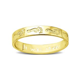 Footprints 10K Gold Ring, Womens