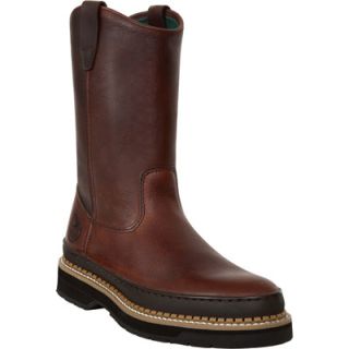 Georgia Giant 9in. Wellington Pull On Work Boot   Soggy Brown, Size 8 Wide,