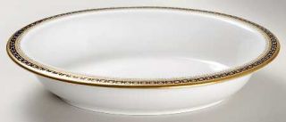 Spode Majestic 9 Oval Vegetable Bowl, Fine China Dinnerware   Cobalt Chain On G