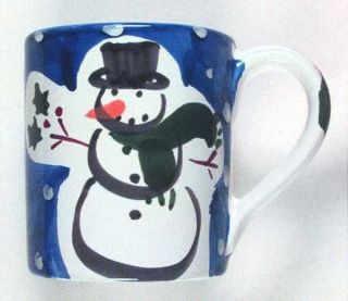 Presenttense Snowman Mug, Fine China Dinnerware   Snowman, Holly, Christmas Tree