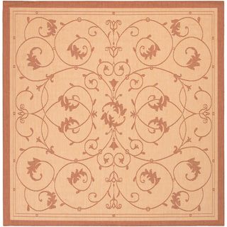Recife Veranda Natural And Terra cotta Area Rug (86 X 86) (NaturalSecondary colors Terra CottaTip We recommend the use of a non skid pad to keep the rug in place on smooth surfaces.All rug sizes are approximate. Due to the difference of monitor colors, 