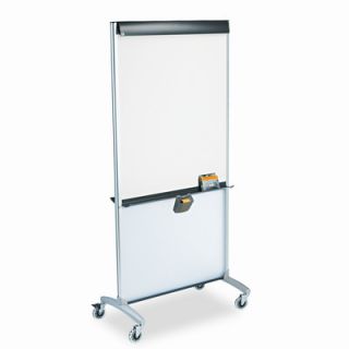 Quartet 3 in 1 Presentation Easel, Dry Erase, 33 1/2 x 39 1/2, Silver Frame Q