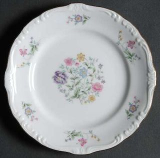 Yamaka Spring Time Bread & Butter Plate, Fine China Dinnerware   Floral Rim & Ce