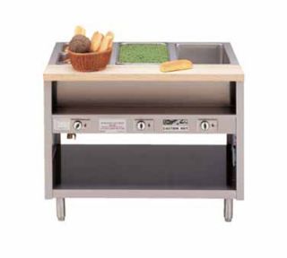 Piper Products 72 in Hot Food Serving Counter, Modular, 5 Wells, Open Cabinet Base, 208/3V