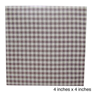 Modern Ceramic Wall Tile Checkered Fabric (pack Of 20)