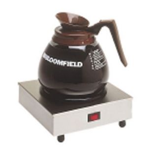 Bloomfield Single Coffee Warmer w/ Enameled Plate, 7.5 x 7.5 x 3 in