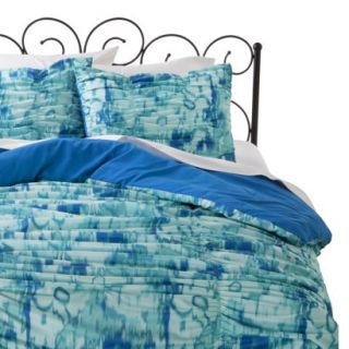 Xhilaration Abstract Texture Comforter Set   Blue (Full/Queen)
