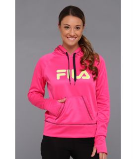 Fila Contrast Stitched Hoody Womens Sweatshirt (Pink)