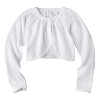 Cherokee Infant Toddler Girls Cropped Cardigan   White 18 M