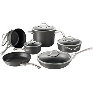 Calphalon Contemporary 11 pc. Nonstick Cookware Set + BONUSES, Gray