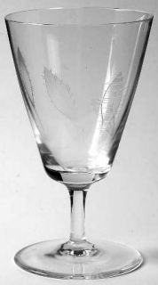 Rosenthal Foliage Clear Wine Glass   2000, Etched Leaves