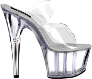 Womens Pleaser Adore 702   Clear/Clear Dress Shoes