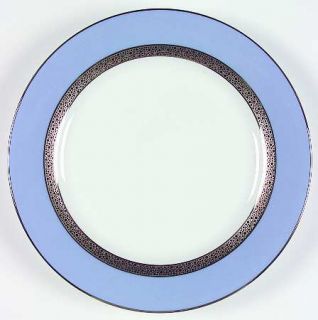 Noritake Piedmont Platinum Accent Luncheon Plate, Fine China Dinnerware   Legend