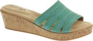 Womens Soft Style Janina   Blue/Green Woven Casual Shoes