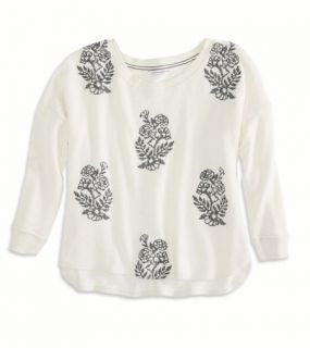 Grey AE Embroidered Sweatshirt, Womens XL