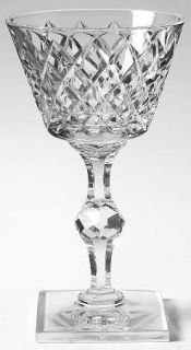 Hawkes Delft Diamond Champagne/Tall Sherbet   Stem #6015, Sq Base