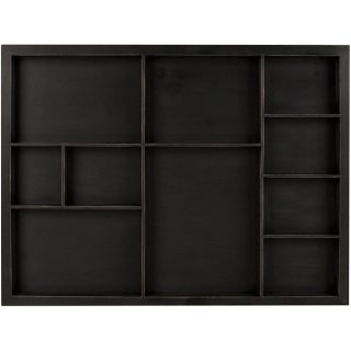 Shadowbox Tray black (BlackDimensions 16 inches long x 12 inches wide x 1 inch deepMaterials Wood Small mementos holder for ATC cards, photos, etc.  )