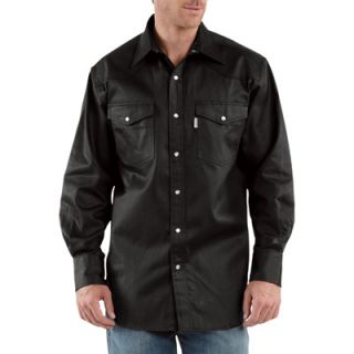 Carhartt Ironwood Snap Front Twill Work Shirt   Black, Small, Model# S209