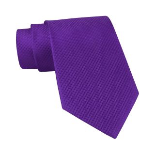 Stafford Textured Neat Silk Tie, Purple, Mens