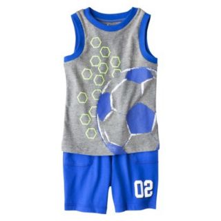 Circo Infant Toddler Boys Soccer Muscle Tee & Jersey Short Set   Gray/Blue 18 M