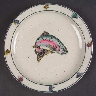Folkcraft Rainbow Trout Salad Plate, Fine China Dinnerware   Fish Center, Variou
