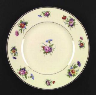 Syracuse Selma Dinner Plate, Fine China Dinnerware   Flowers On Rim & Center