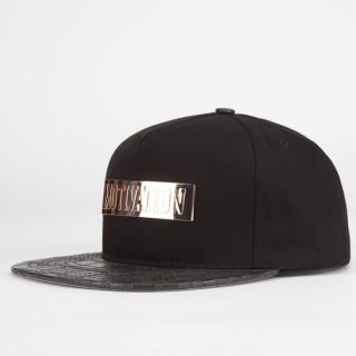 Metal Bar Mens Snapback Hat Black One Size For Men 226804100
