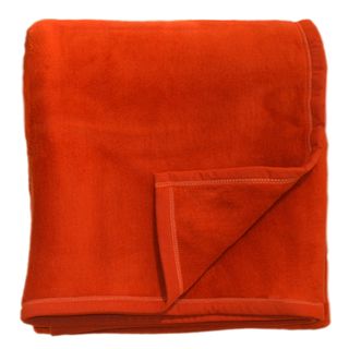 Bocasa Orange Woven 70 X 85 Throw Blanket (Orange Materials 60 percent cotton/ 40 percent dralonCare instructions Machine washDimensions 70 inches wide x 85 inches long 100 percent made in GermanyThe digital images we display have the most accurate col