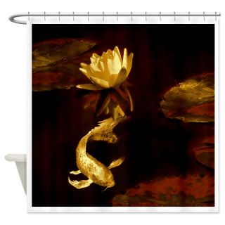  The Golden Koi Fish Shower Curtain  Use code FREECART at Checkout